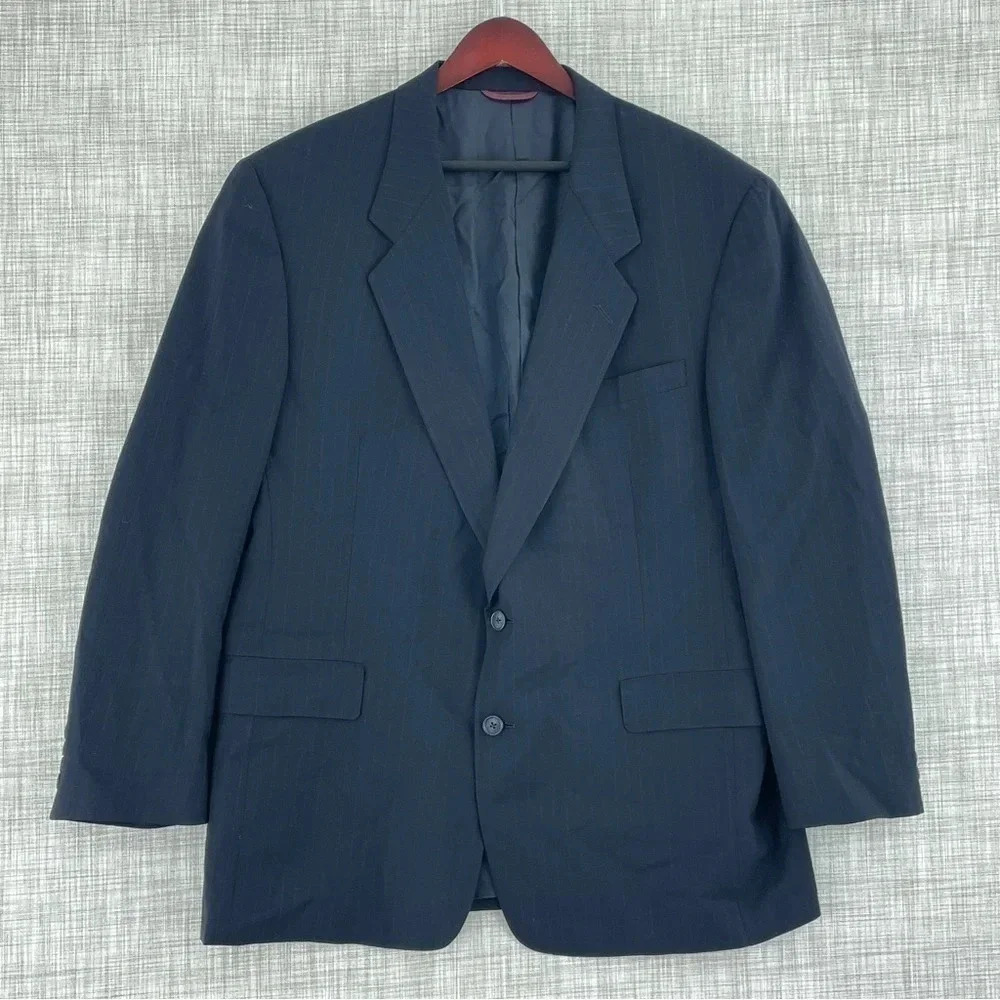 Hart Schaffner Marx Mens Size 44R Black wool blazer 1849